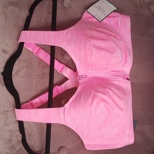 NWT VICTORIA'S SECRET KNOCK OUT FRONT CLOTHES SPORT BRA BRIGHT PINK